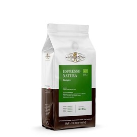 Miscela d'Oro Natura Organic Espresso Beans – 1.1 lb (500g) Italian Medium Roast, Balanced, Creamy, Natural – Whole Bean Coffee Made in Italy
