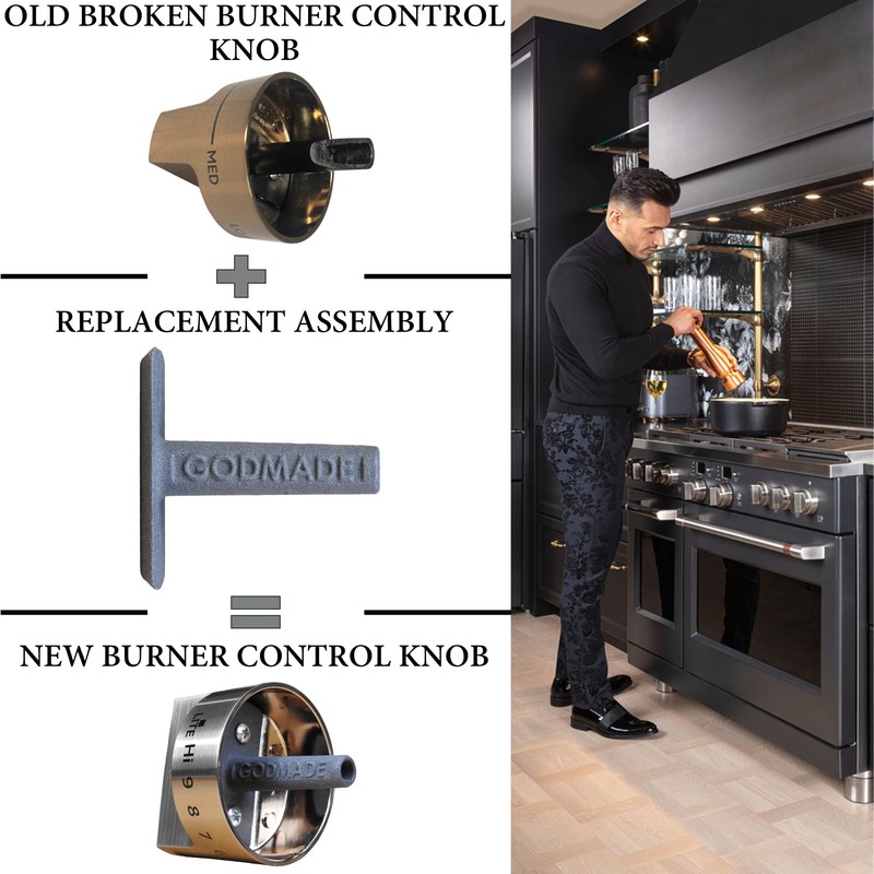 GODMADE CAFÉ Burner Control Knob Replacement Assembly for Broken/Cracked CAFÉ