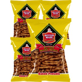 Better Made Baked Butter Braid Pretzels 12oz Bags - Snacks. Baked, Family Owned and Operated (BUTTER BRAID, 4PACK) - Healthy Bulk Snacks, Crunchy, Salty & Delicious