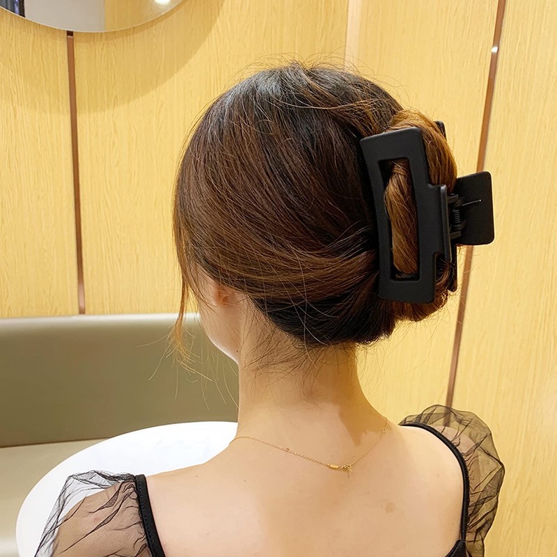 4.2'' Matte Black Hair Claw Clips - for Women and