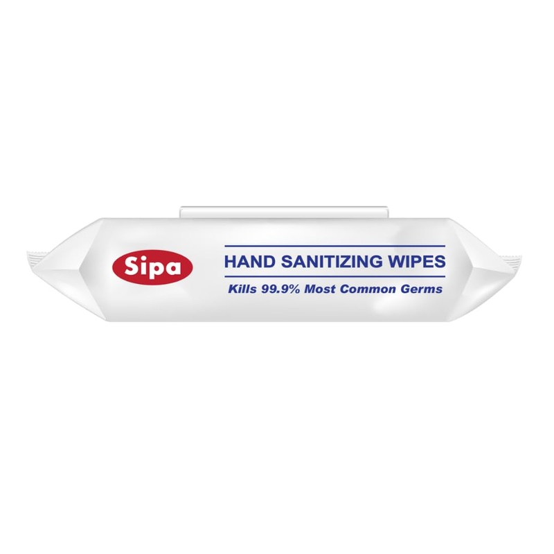SIPA SIPA Hand Sanitizing Wipes 50 WIPES Bag, Clean-to-go, Travel