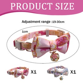 EUYKQNOI 2 Stück Samt Katzenhalsband halsband katze mit Glöckchen und Fliegeverstellbar für kleine Welpen Sicherheitsfliege katze halsband für Hochzeiten Katzen-Fliege