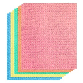 SELERS Swedish Dish Clothes, 10-Pack Eco Friendly & Sustainable Biodegradable Cellulose Sponge Cloths For Washing Dishes,Washable and Reusable