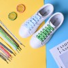 Daimay 4 Pairs Nice Text Printed Flat Shoelaces Replacement Shoelaces