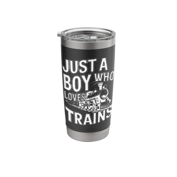 Just a Boy Who Loves Trains Funny Retro Steam Engine