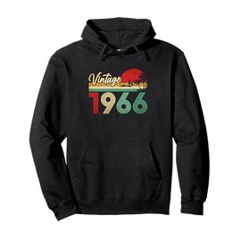60th Birthday Gifts Vintage Made In 1966 Retro 60 Years Old Pullover Hoodie
