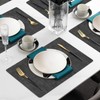 Enaskv Faux Leather Heat Resistant Placemats Set of 4 –