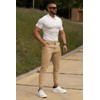 GINGTTO Mens Slim Khaki Dress Jogger Pants Skinny Chino Joggers