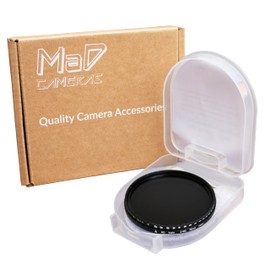 MaD Cameras 58mm Neutral Density ND2 to ND400 variable adjustable filter for lens such as canon 18-55mm 75-300mm (Neutral Density, 58mm)