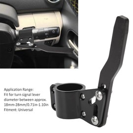 Turn Signal Lever Extension Positioning Kit, KIMISS Steering Wheel Extension Extension 18mm - 28mm / 0.71" - 1.10", Universal Aluminium Alloy Vehicle Modification (Black)