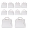 uxcell 10Pcs PU Leather White Gift Boxes with Handles, 6