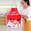 LeeLoon 2 Pack Chistmas Apron, Holiday Kitchen Apron Christmas Santa