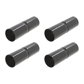 Plum Fittings Black Chain Link Fence 1 5/8" x 6" Heavy-Duty Top Rail Fence Sleeve (Pack of 4)