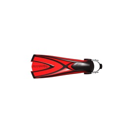 ATOMIC AQUATICS X1 Bladefin| Provides The Ultimate Power and Trust for Scuba Diving and Snorkeling | Firm & Short Blades | Easy to Put on and Stay on | Red XL