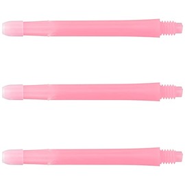 L-Style Dart Shafts: Durable Plastic Dart Shafts - Shocking Pink 330 (Long)