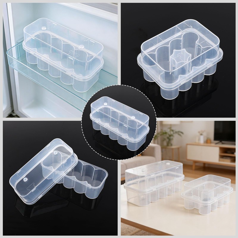 Peptide Vial Organizer Set for Refrigerator, 2 Pack 10-Slot Stackable