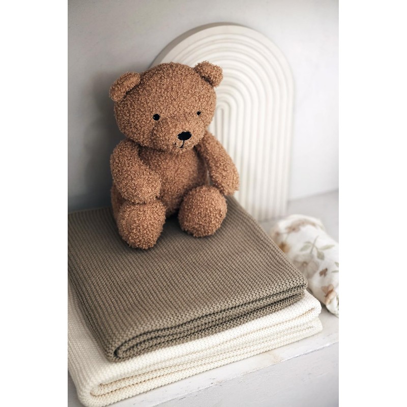 Jollein 516-511-67053 Baby Blanket Knitted Blanket Basic Knit Olive (75