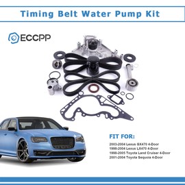 Timing Belt With Water Pump Kit, ECCPP Automotive Replacement Timing Kits For 1998-2004 Fit for LEXUS LX470 2002-2004 Fit for TOYOTA Sequoia 4.7L V8 DOHC