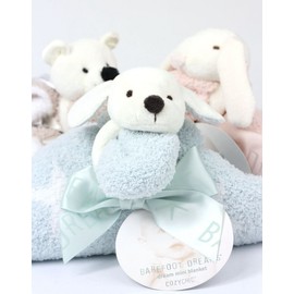 Barefoot Dreams CozyChic Dream Mini Blanket with Buddie (Aqua)