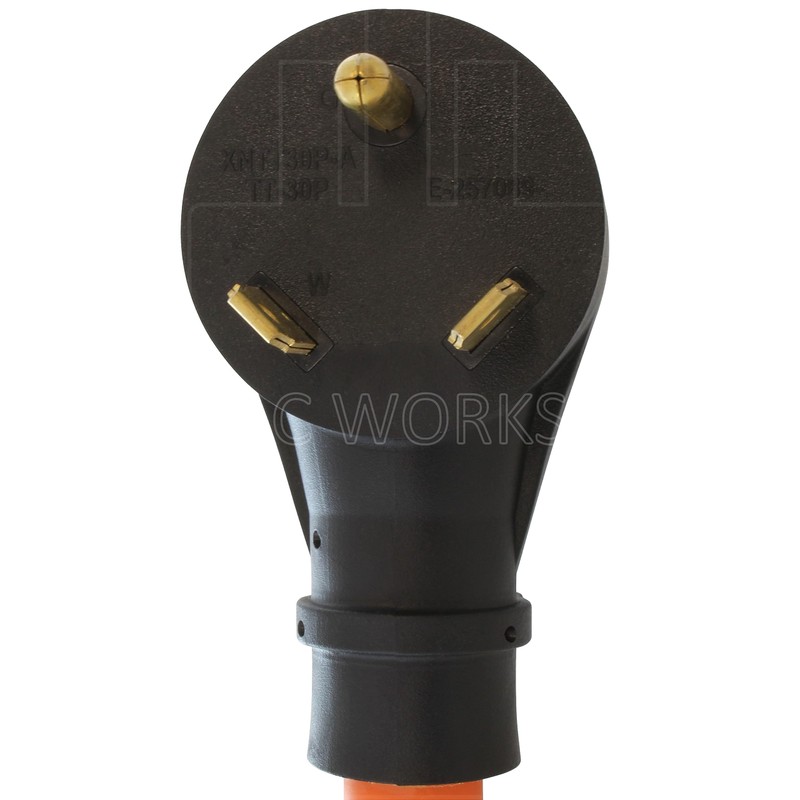 AC WORKS 1 ft. RV 30 A TT-30P Plug to