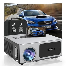 4K Projector,1300 ANSI Home Movie Projector 4K with Wifi 6 and Bluetooth,20 W Speakers,6D Keystone Correction,50% Zoom,PPT,Native 1080P Outdoor Projector 4K+ Compatible TV Stick,iOS,Android,Win