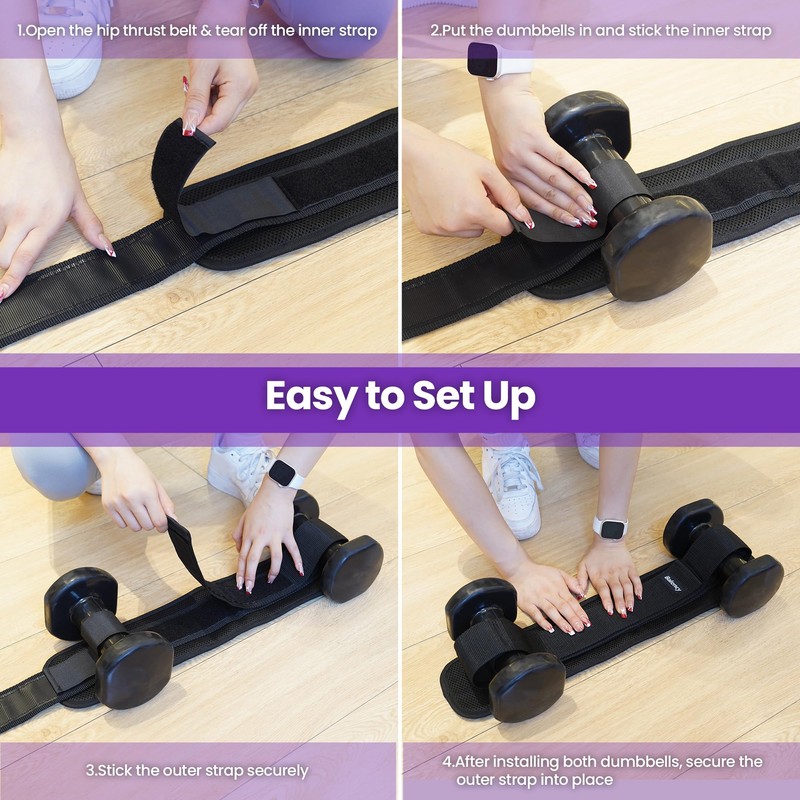 Hip Thrust Belt, Balency Hip Thrust Belt for Dumbbells Heavy,