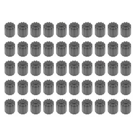 Marcraft (50 Pack) Grey Plastic Tyre Wheel Alloy Valve Caps Dust Caps Universal for Cars, SUVs, Bicycles, Motorcycles, Trucks | Rubber Airtight Seal Plastic | Screw-On