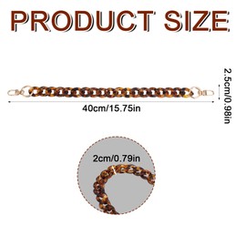 Leopard Bag Chain, Acrylic Durable Decorative Leopard Bag Chain Stylish Dainty Purse Handle Extender Suitable for Handbag Purse Making Supplies