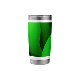 Minimalist Abstract Art Green Aesthetic Design Stainless Steel Insulated Tumbler