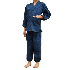 Ai Ai Kids Work Clothes, Pongee Weave Style, Made in Japan, navy