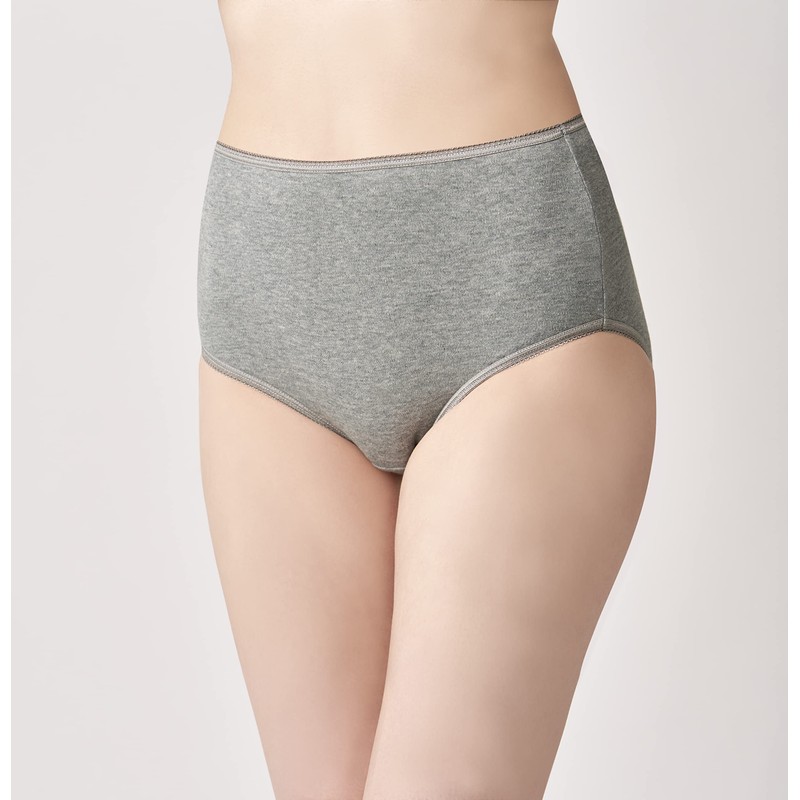 Cervin 100% Cotton Smooth Knit Deep Panties, 3 Color Set