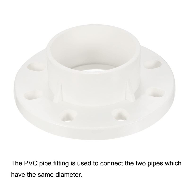 PATIKIL 110mm/4.3 Inch PVC Pipe Fitting, Flange Pipe Socket Coupling