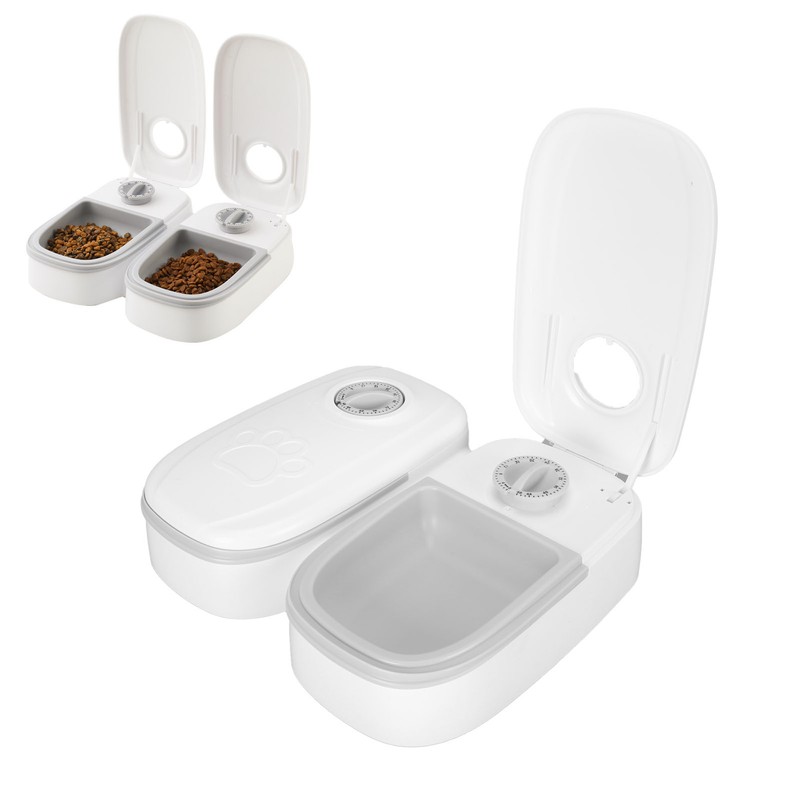 2 Meal Automatic Pet Feeder Large Capacity Smart Timed Dry