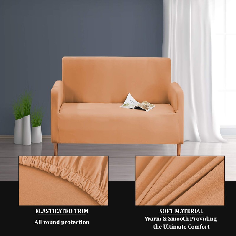 Weddecor Spandex Sofa Cover for Living Room Polyester Stretch Sofa