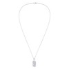 Kuzzoi Men's Necklace with Military Plate (21 mm) in 925
