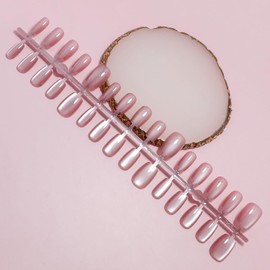 24Pcs Press On Nails Short Square Fake Nails Nude Pink Glitter False Nails With Artificial Glossy Designs Acrylic Nails Press Ons Full Cover Glue On Nails Glitter Stick On Nails For Women