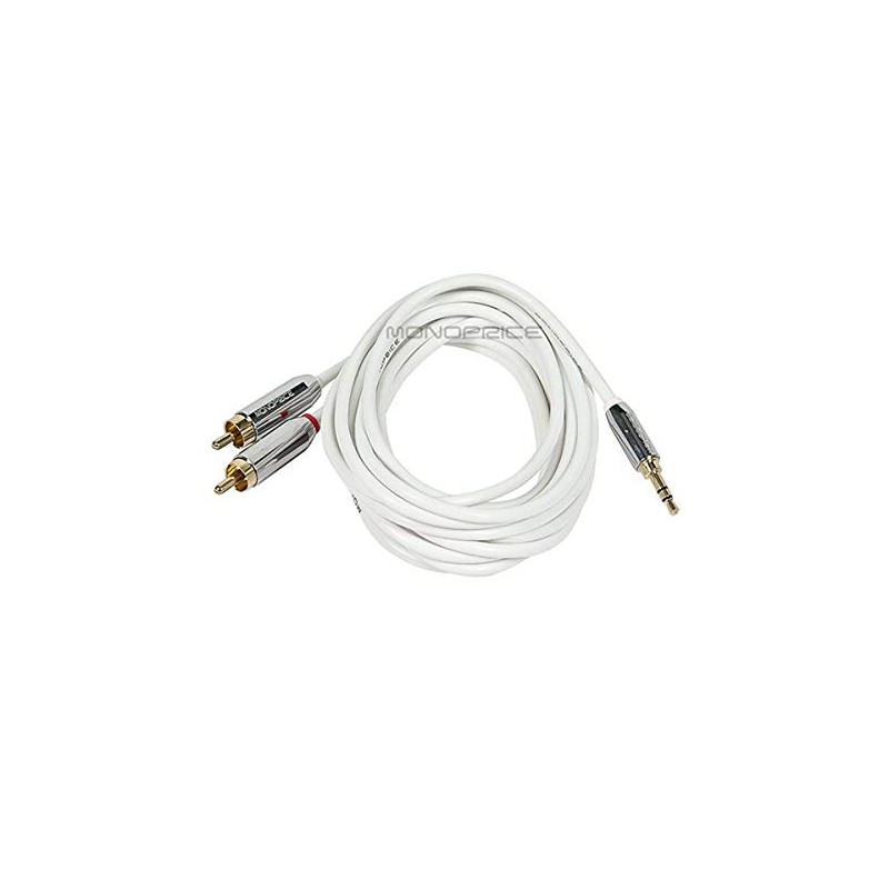 Monoprice Audio Cable - 10 Feet - White | Stereo
