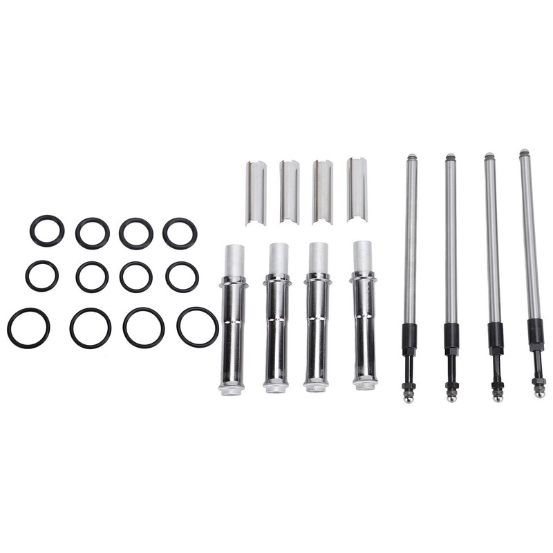 24PCS Adjustable Pushrods Cover Kit 0928 0023 Chrome Push Rod