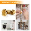 Lyeteung 4 PCS G3/8 Brass Hexagonal External Thread Cap, Brass