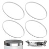 4 Pack - White Lid Gasket Rings for Insulated Stainless