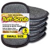 Original Scrub-N-Wipe Pad by Tuff-Scrub, 6-Pack, Microfiber, Multi-Surface, Non-Scratch, Dual-Sided,