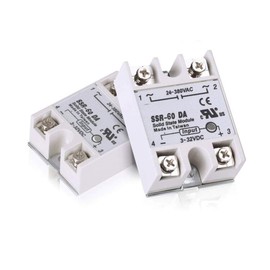 Hailege 2pcs SSR-60DA Solid State Relay Single Phase Semi-Conductor Relay Input 3-32V DC Output 24-380V AC