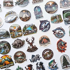 Funny Fishing Stickers Bass Boat Decals Trout Crappie Snook Decal Lake Fishing Car Decals Tackle Box Fishes Decal for Fridge