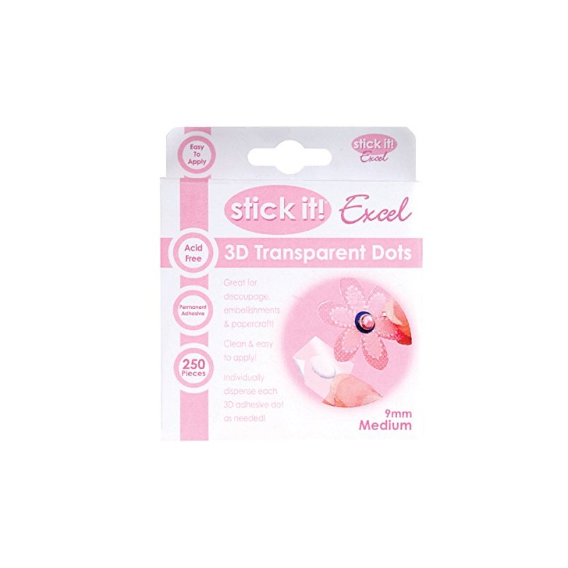 Stick it Medium Excel 3D Transparent Dot