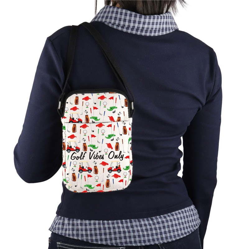 PYOUL Golf Lover Gift Golf Vibes Only Crossbody Bag Golf