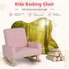 FIREFLOWERY Toddler Rocking Chair, Kids Sofa Chair with Solid Wooden