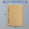 6 Pack A5 Refill Paper, 6 Hole Kraft Paper, Lined,