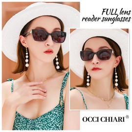 OCCI CHIARI Reader Sunglasses Women 2.75 Reading Sunglasses 1.0 1.25 1.5 1.75 2.0 2.25 2.5 2.75 3.0 3.5 (Black, 2.75)