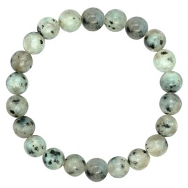 Amazing Gemstone Kiwi Jasper Bracelet, Gifts For Men & Women - Protection Healing Crystal - 8mm Gemstone Beaded Stretchable Bracelet, Pulseras Para Hombres Mujer Stocking Stuffers