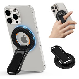 ChrisPow Smartphone Stand, MagSafe Ring, Single Sided Magnetic Ring, Nylon Strap + Ultra Strong Magnetic Force + 180° Folding + 360° Rotation + 360 Degree Rotation + Horizontal/Vertical Position